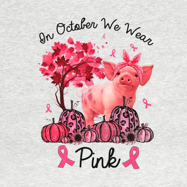 Pig - in October We Wear Pink by Hound mom